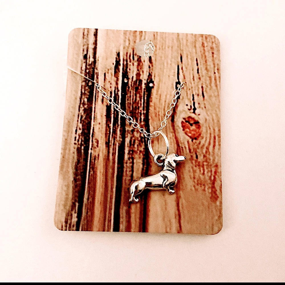 Gorgeous Handmade Sterling Silver Dachshund Necklace